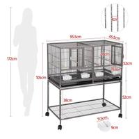 Gabbia due piani con ruote