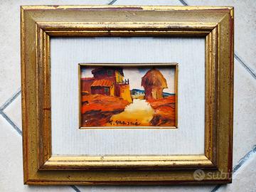 Quadro paesaggio rurale 