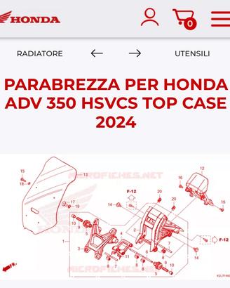 Parabrezza Honda adv 350