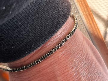 Bracciale tennis diamanti neri