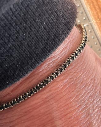 Bracciale tennis diamanti neri