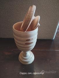 Coppa con coperchio Artigianale, PEZZO UNICO. 