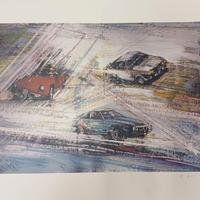 Litografia auto Lancia Francesco Scianna