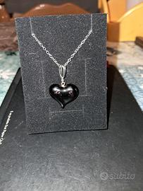 Cuore Nero in Vetro di Murano