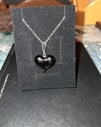 Cuore Nero in Vetro di Murano