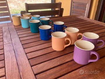 Set 12 tazze colorate nuove