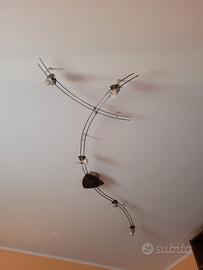 Lampadario moderno a binario faretti orientabili