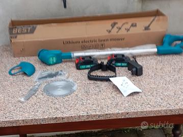 tagliaerba 36v doppia batteria caricabatteria 
