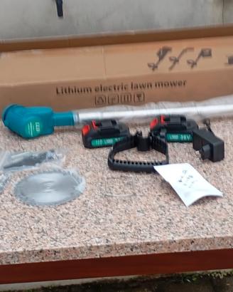 tagliaerba 36v doppia batteria caricabatteria 