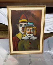 Dipinti Due Clown Firmato G.De mori