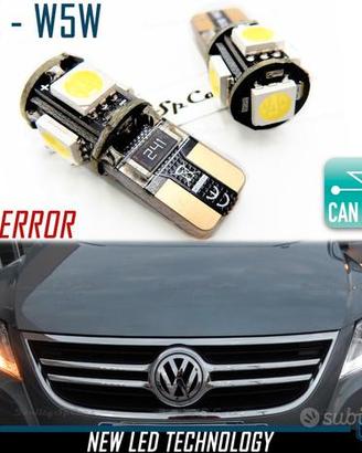 2 Luci LED T10 W5W 6500K Bianco GHIACCIO CANbus