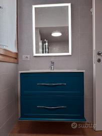 Mobile da bagno sospeso con specchio retroillumina