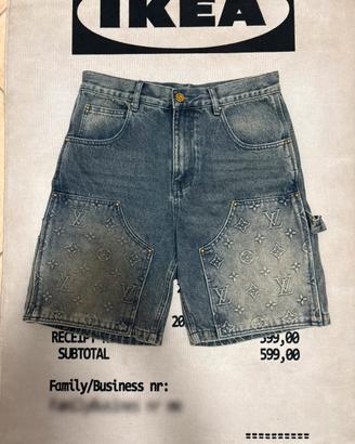 Jeans Corti Louis Vuitton Blue - Taglia S
