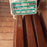 Parquet teak siam e listoni rovere dec. laminato