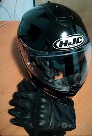 Casco HJC + doppia visiera + guanti 60 € tratt.
