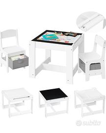 Lestarain Tavolino per Bambini con 2 Sedie