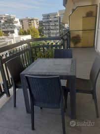 set tavolo con 4 sedie da esterno