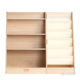 Scaffale Libri per Bambini in Legno 4 Livelli