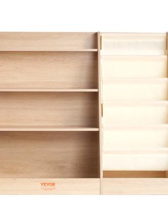 Scaffale Libri per Bambini in Legno 4 Livelli