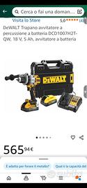NUOVO KIT COMPLETO DEWALT AVVITATORE DCD1007H2T
