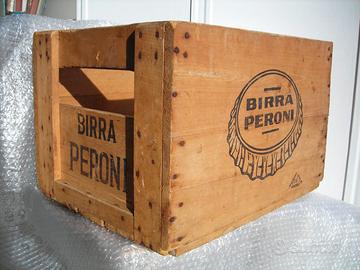 Cassetta  Vero  Legno  Vintage   Birra Peroni 1965