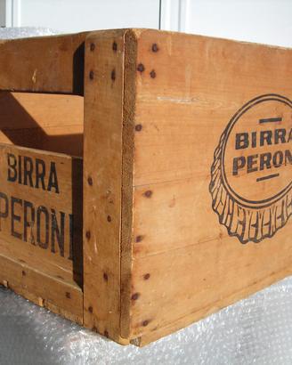 Cassetta  Vero  Legno  Vintage   Birra Peroni 1965