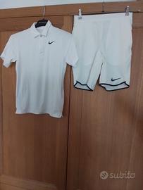 Completo tennis bambino 10-12 anni Nike bianco