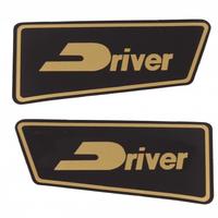 Coppia adesivi neri e oro per cupolino Vespa Drive