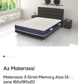 AZ 3 strati Memory Aloe 13 zone 160x190x20+cuscini