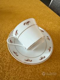 Tazze da the vintage 1976 in porcellana