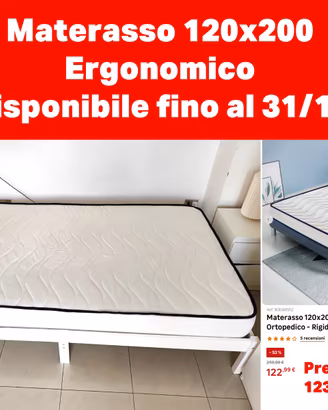 Materasso ERGONOMICO 120 X 200 MATERASSI E DOGHE