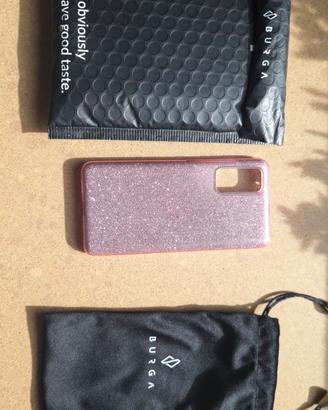 Cover BURGA glitter rosa per Samsung s20 FE