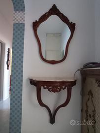 Consolle da ingresso con specchiera coordinata