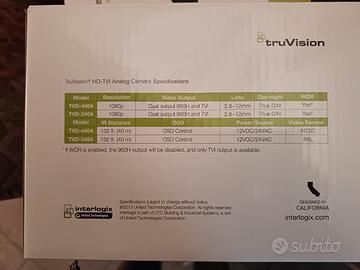 4 telecamere full HD con dvr