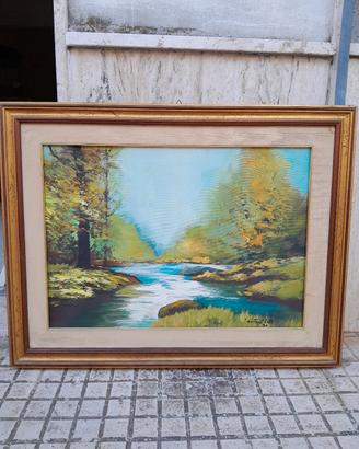 quadro d'epoca firmato olio su tela