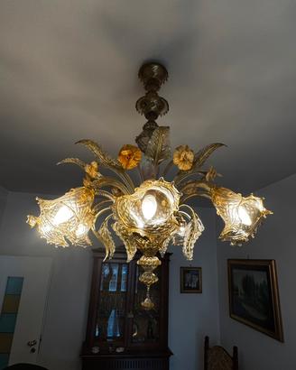 Lampadario murano 8 fuochi