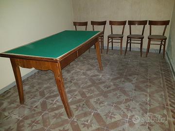 Tavolo, sedie e tavolino anni '40