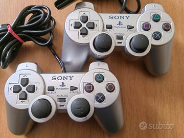 2 Controller Dual Shock 2 Originale Argento PS2