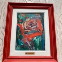 Quadro brigitte raeder 1982 soggetto fiore