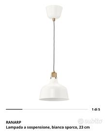 Lampada a sospensione, bianco sporco, 23 cm