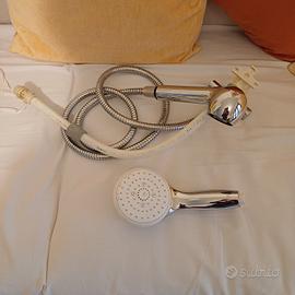 soffione doccia acciaio e doccino