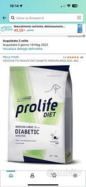 Pro-life diabetic secco per cani (confezione da 8K