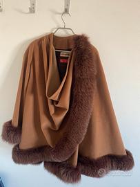 Mantella cachemire bordo pelliccia