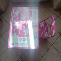 Tavolino + sedia bambini pieghevoli NUOVI unicorno