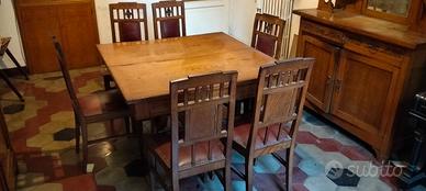 Tavolo allungabile e sei sedie