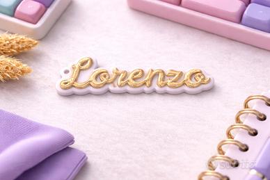 Porta chiavi con nome personalizzato