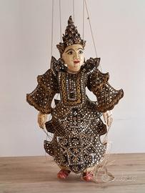 Marionetta Birmana Vintage Legno 70 cm