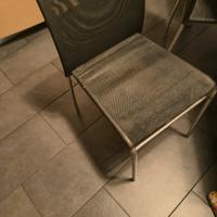 Splendide sedie cucina nere e acciaio