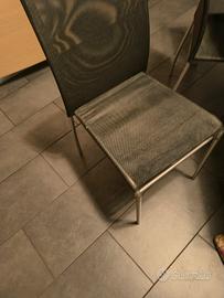 Splendide sedie cucina nere e acciaio