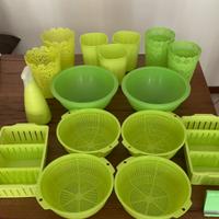 Lotto stoviglie/organizzatori/ sotto vasi plastica